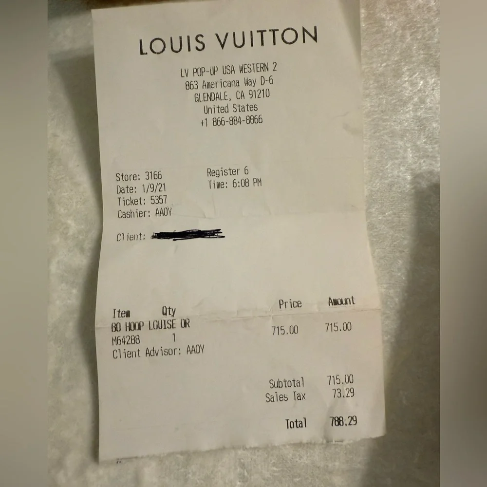 Authentic Louis Vuitton 2” Gold Earrings - Picture 8 of 11